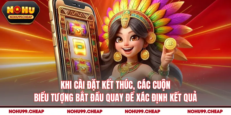 Khi cài đặt kết thúc, các cuộn biểu tượng bắt đầu quay để xác định kết quả